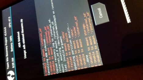 Trik atasi masalah Failed To Mount System (Invalid Argument) pada Zyrex OneScribe ZA987 via TWRP