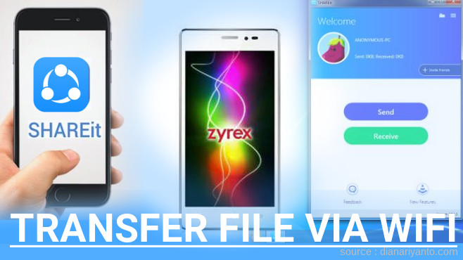Cara Transfer File via Wifi di Zyrex Onephone ZA-987 Menggunakan ShareIt Terbaru