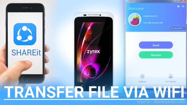 Transfer File via Wifi di Zyrex OneScribe ZA957 Menggunakan ShareIt Terbaru