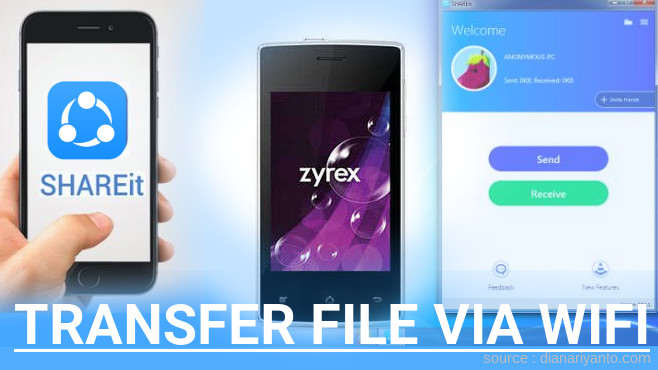 Kirim dan Transfer File via Wifi di Zyrex OneScribe ZA966 Menggunakan ShareIt Versi Baru